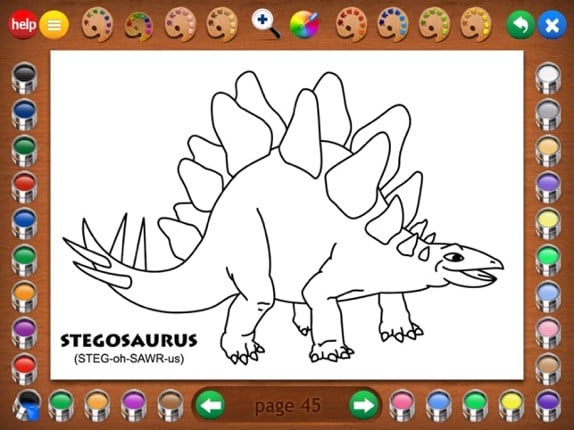 Coloring Book 2: Dinosaurs screenshot