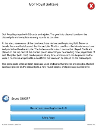 Golf Royal Solitaire screenshot