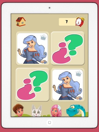 Memory game princesses: learning game of brian training for girls and boys screenshot