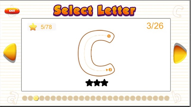 Santa Claus abc Small Alphabets Tracing Learning screenshot