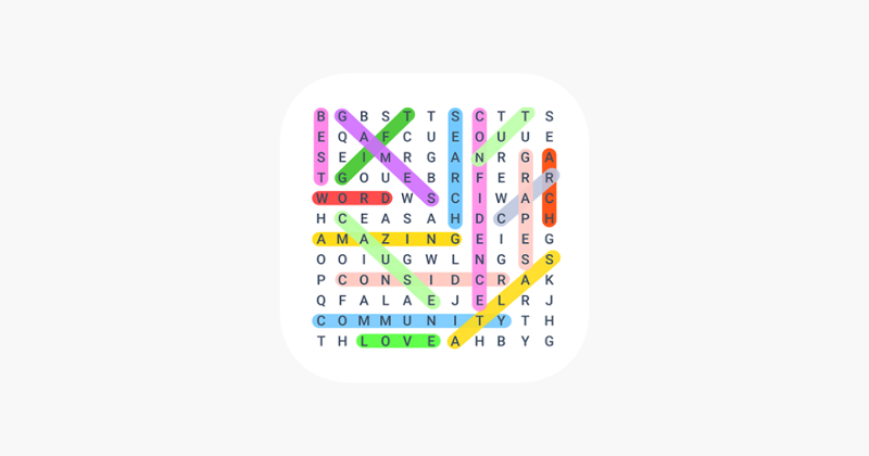 Word Search Colorful Image