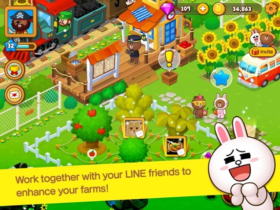 LINE BROWN FARM screenshot