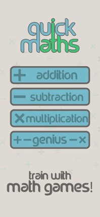 Quick Maths Arithmetic Workout screenshot