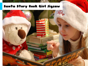 Santa Story Book Girl Jigsaw Image