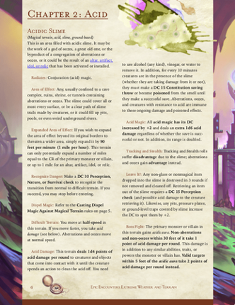 Extreme Encounters: Weather and Terrain for 5th Edition (5e) GMs: Acid screenshot