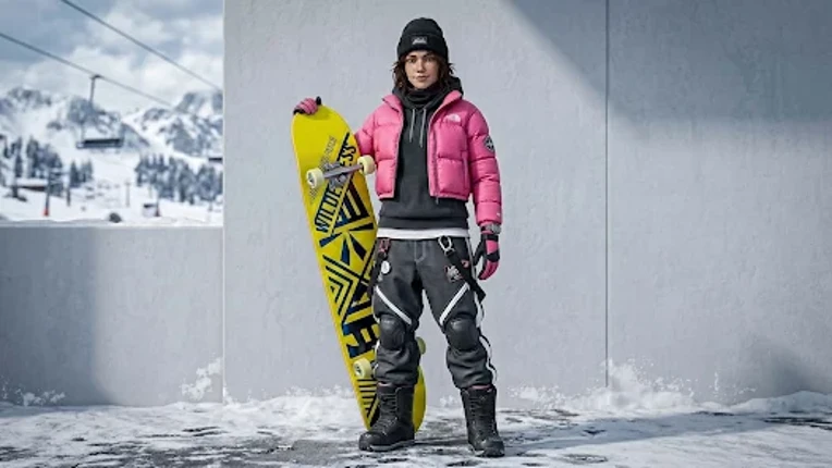 Downhill Snowboard Racing Image