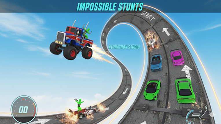Superhero Car Stunt Mega Ramps screenshot