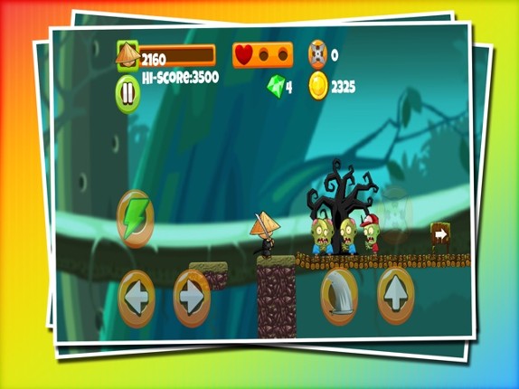 Samurai Vs Zombies - Ninja fairy and Samurai fighting run jump Adventure Free Game screenshot