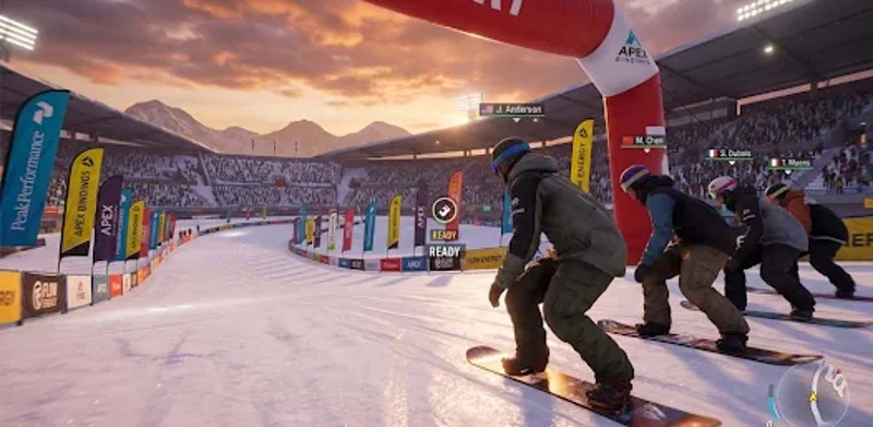 Downhill Snowboard Racing Image
