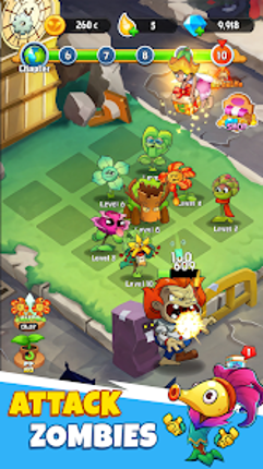 Flower Merge: Zombie Attack screenshot