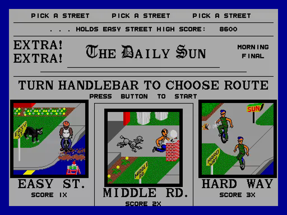 Paperboy screenshot