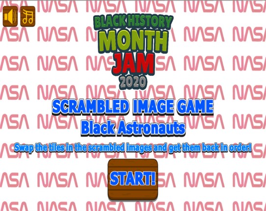 Scrambled Picture Game Black Astronauts Game Cover