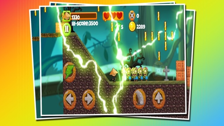 Samurai Vs Zombies - Ninja fairy and Samurai fighting run jump Adventure Free Game screenshot