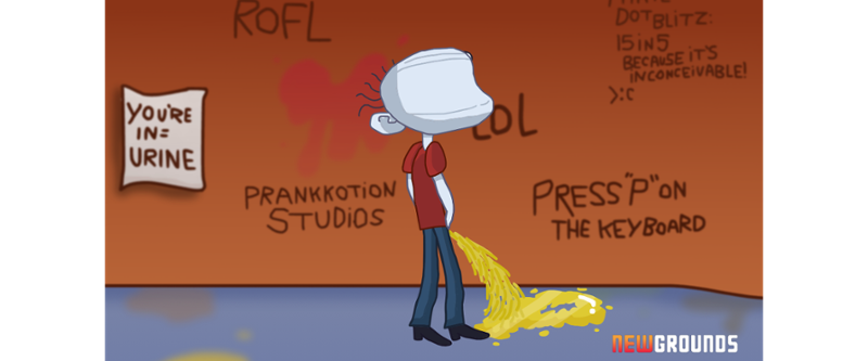 Trollface Quest: Puddle of Pranks Image