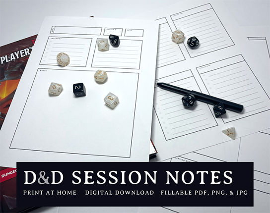 D&D Session Notes | Dungeons and Dragons | DnD Game Cover