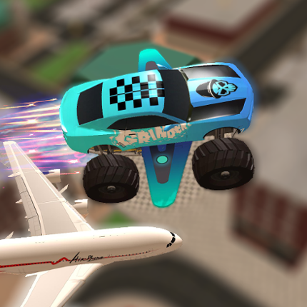 Flying Truck Pilot Driving 3D Image