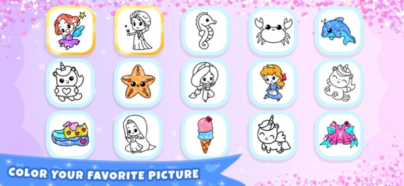 Glitter Coloring Book: Paint screenshot