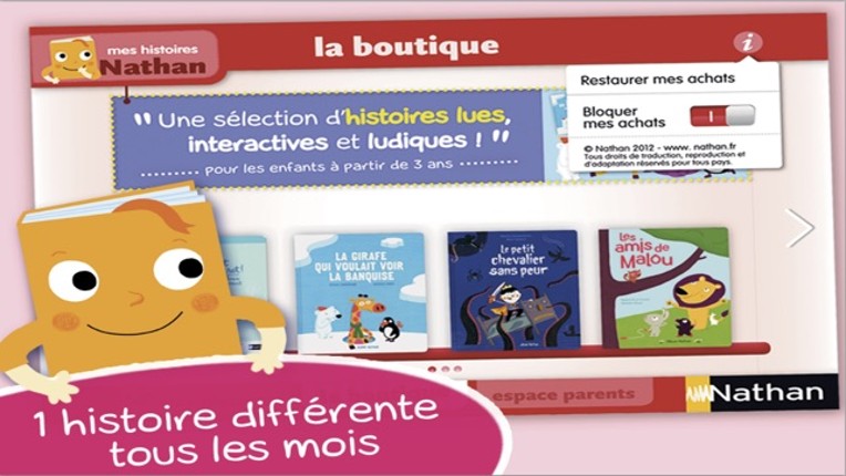 Mes histoires Nathan : des livres interactifs pour les enfants dès 3 ans Image