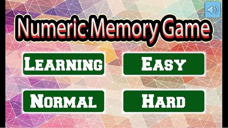 Numeric Memory Game screenshot