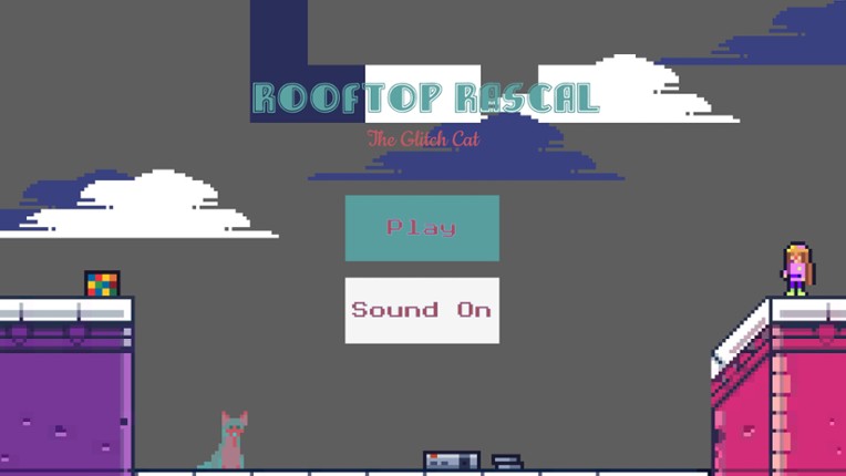Rooftop Rascal: The Glitch Cat Image