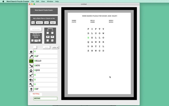 Word Search Puzzle Creator screenshot