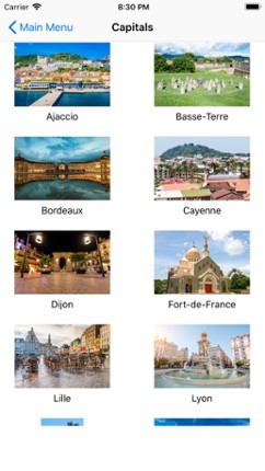 France Regions and Capitals screenshot