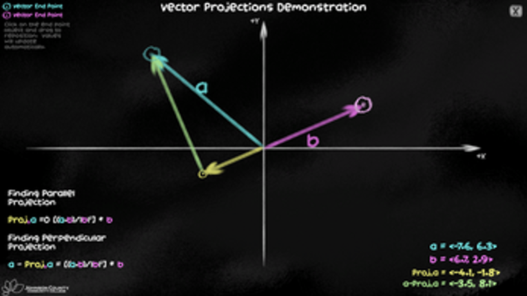 Vector Algebra Demos screenshot