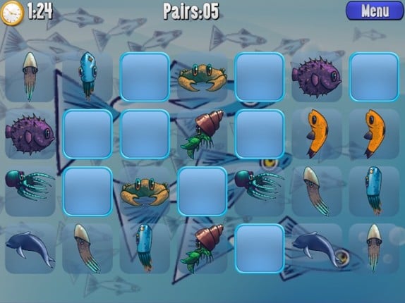 Aquarium Pairs - Fun mind game screenshot