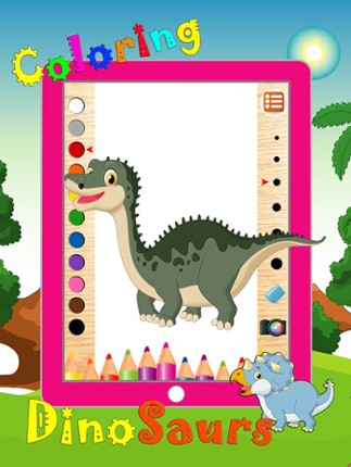 Dinosaur Coloring Book 2 - Dino Animals Draw,Paint And Color Educational All In One HD Games Free For Kids and Toddlers Image