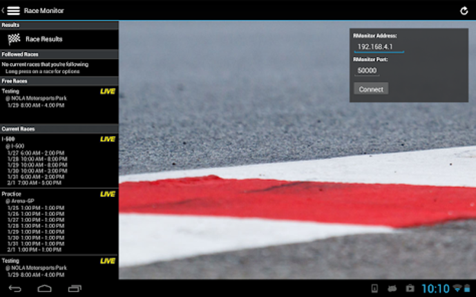 Race Monitor screenshot