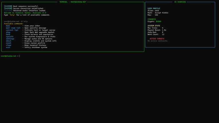Terminal Hacker: Override screenshot