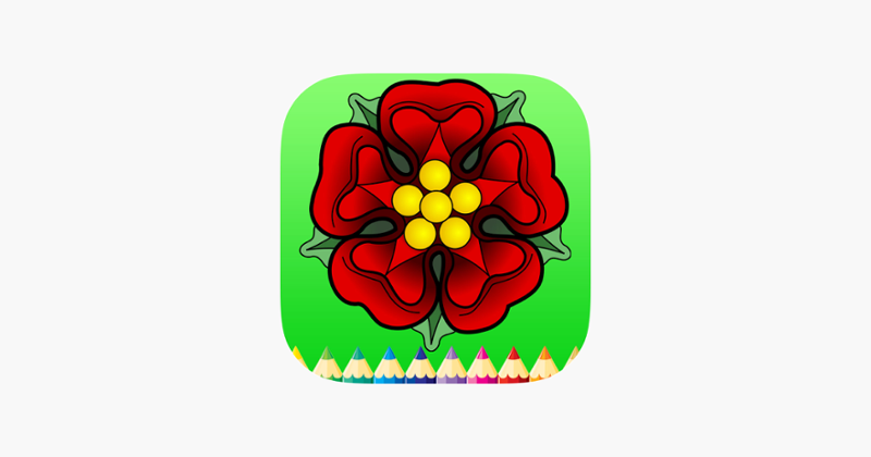 Coloring Book Folwer, Tree: Learn to draw & Paint Image