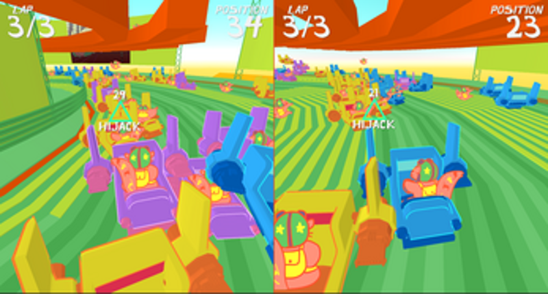 E-JECT Swarm Racer: Fur-turistic Hovercraft Action Image