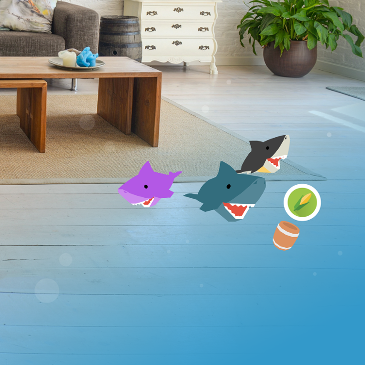 Games like Vegetables Sharks AR