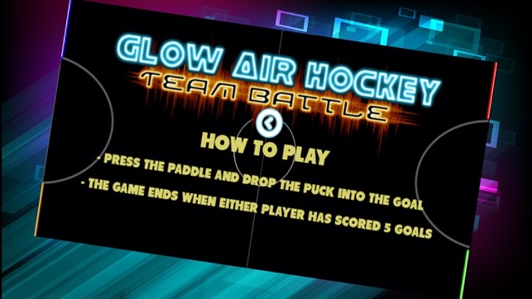 Neon Air Hockey Glow In The Dark Space Table Game screenshot