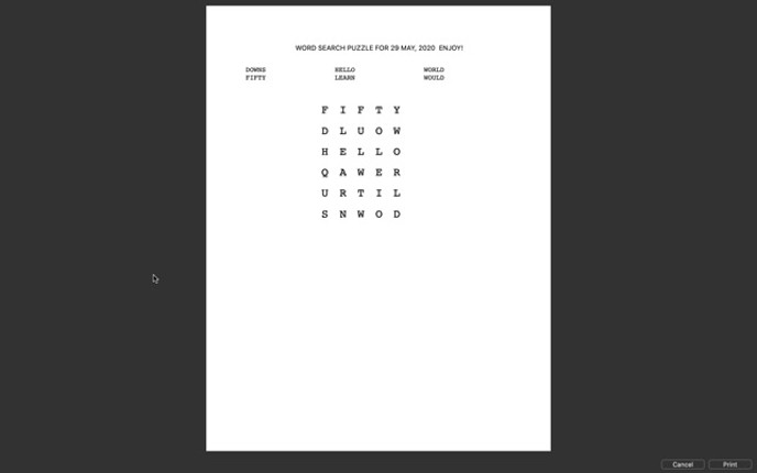 Word Search Puzzle Creator Image