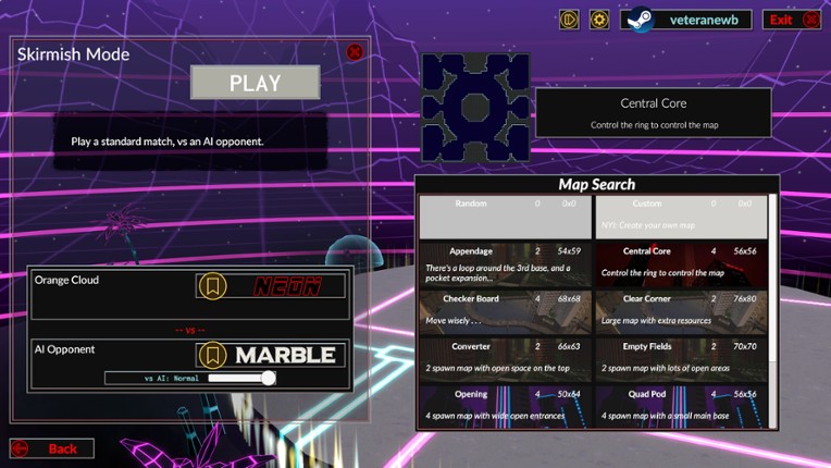 Neon Marble Rust screenshot