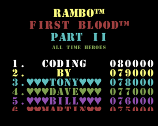 Rambo: First Blood Part II (C64) Remake Image
