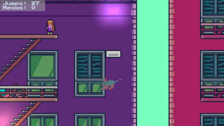 Rooftop Rascal: The Glitch Cat Image