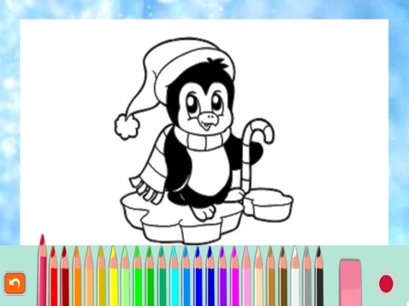 Santa claus and christmas photos coloring book Image