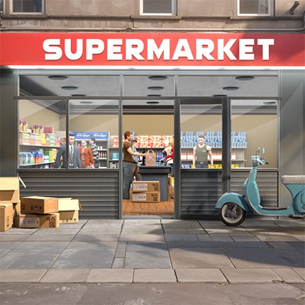 Supermarket Simulator Store Game Cover