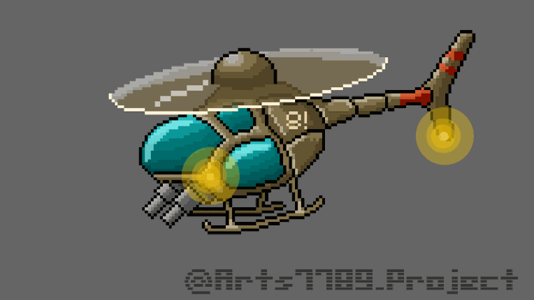 Helicopter pixel art Image