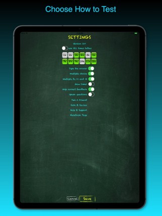 TimesX Times Tables Tester Image