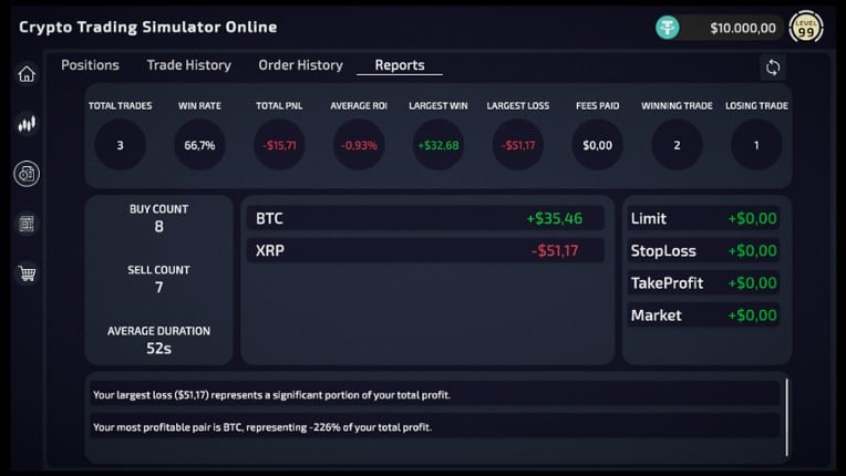Crypto Trading Simulator screenshot
