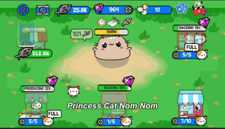 Princess Cat Nom Nom Image