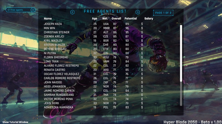 HyperBlade 2050 - Dystopian Sports Manager screenshot