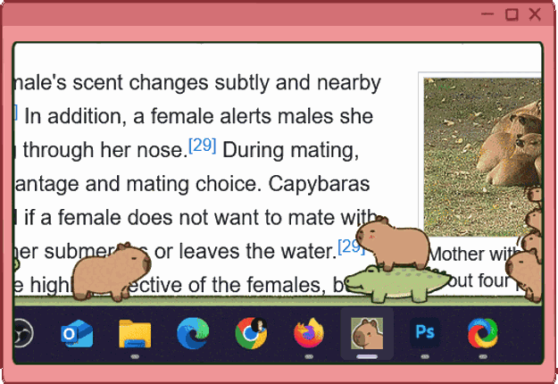 Desktop Capybaras screenshot