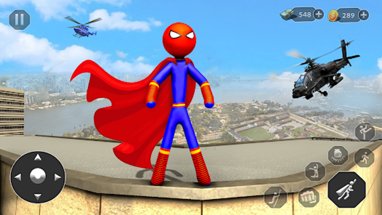 Stick Rope Hero Superhero Game screenshot