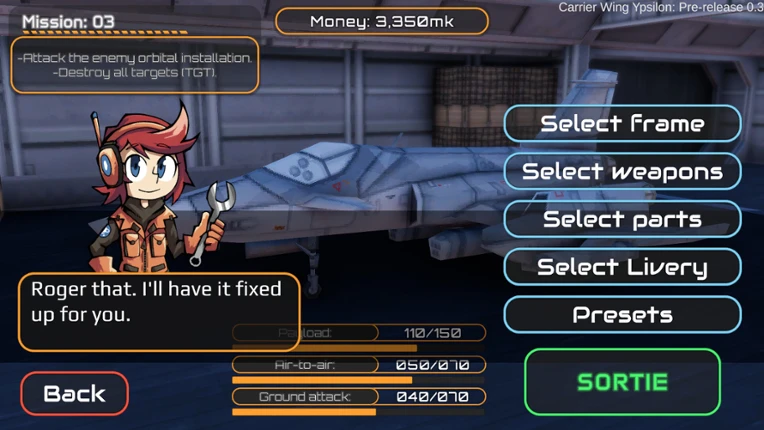 Carrier Wing Ypsilon screenshot