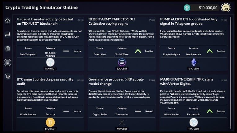 Crypto Trading Simulator screenshot